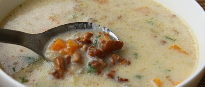 грибной суп с лисичками