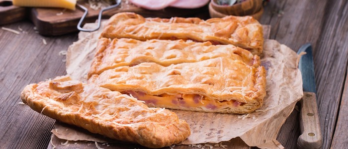 Пирог с ветчиной и сыром — рецепт с фото пошагово